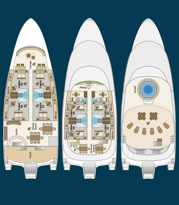 horizon trimaran deck -