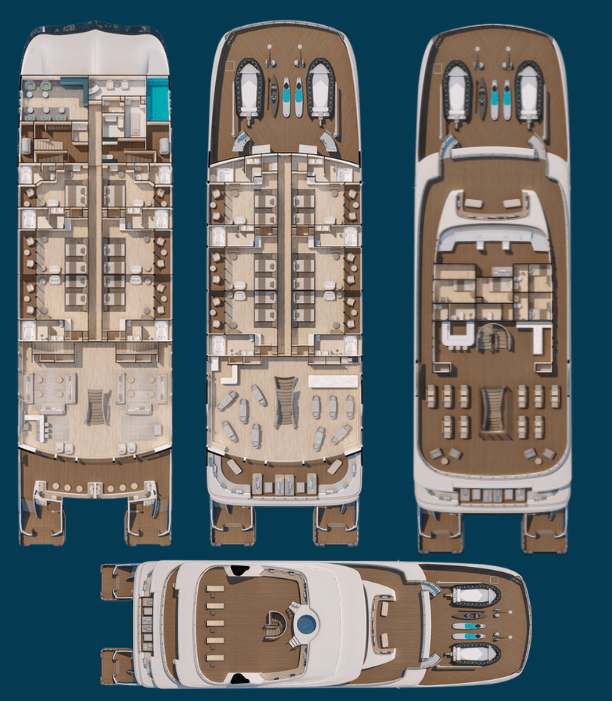 Hermes Galapagos Mega Catamaran Decks -